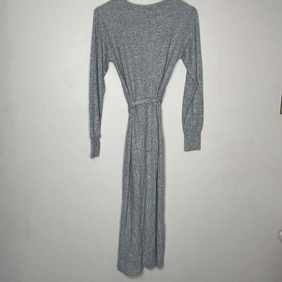 NWT topshop long sleeve gray knit midi sweater dress - Picture 3 of 6